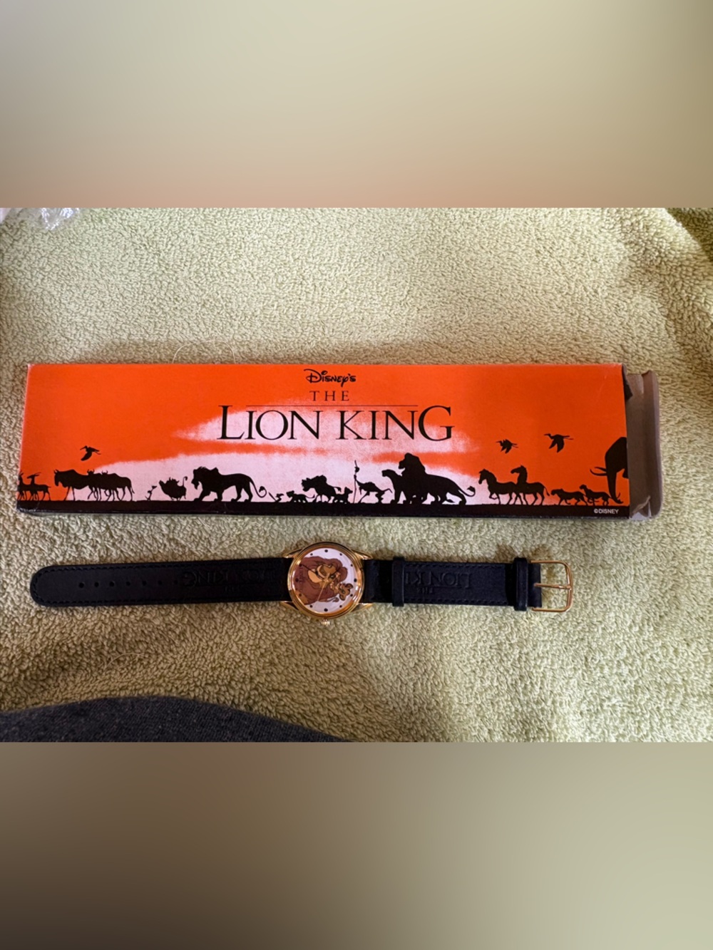 Kodak Black Leather Strap Watch with Gold-Tone Case